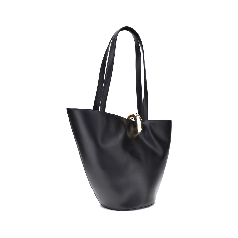Jacquemus La Bambola shoulder bag in black calfskin