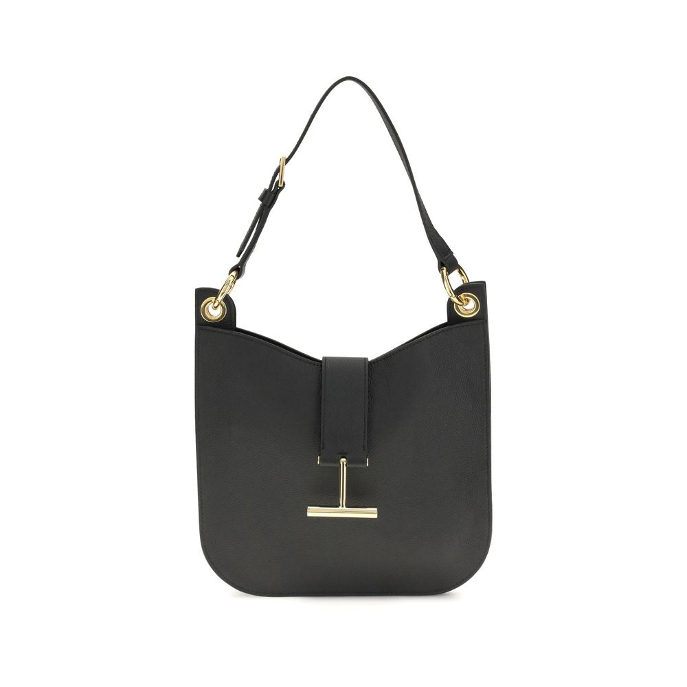 Tom Ford Black Calf Leather Bos Taurus Shoulder Bag Tom Ford