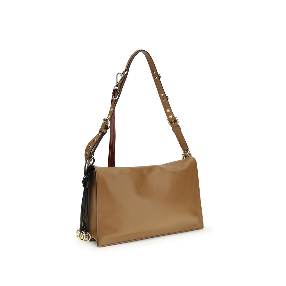 Prada Beige Calf Leather Bos Taurus Shoulder Bag Prada