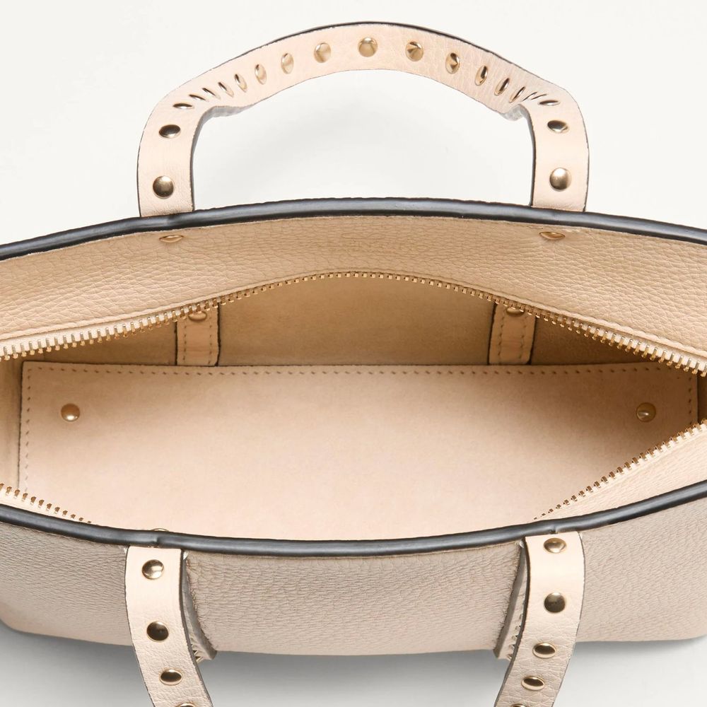 Valentino Garavani Beige Calfskin Tote Bag Valentino Garavani