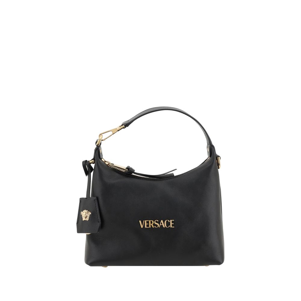 Versace Black Calf Leather Bos Taurus Handbag Versace