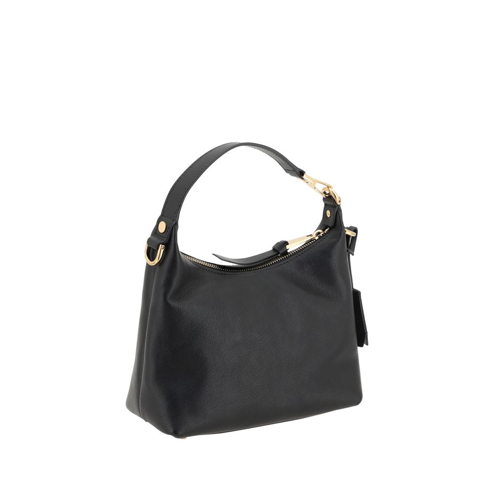 Versace Black Calf Leather Bos Taurus Handbag Versace