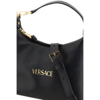 Versace Black Calf Leather Bos Taurus Handbag Versace