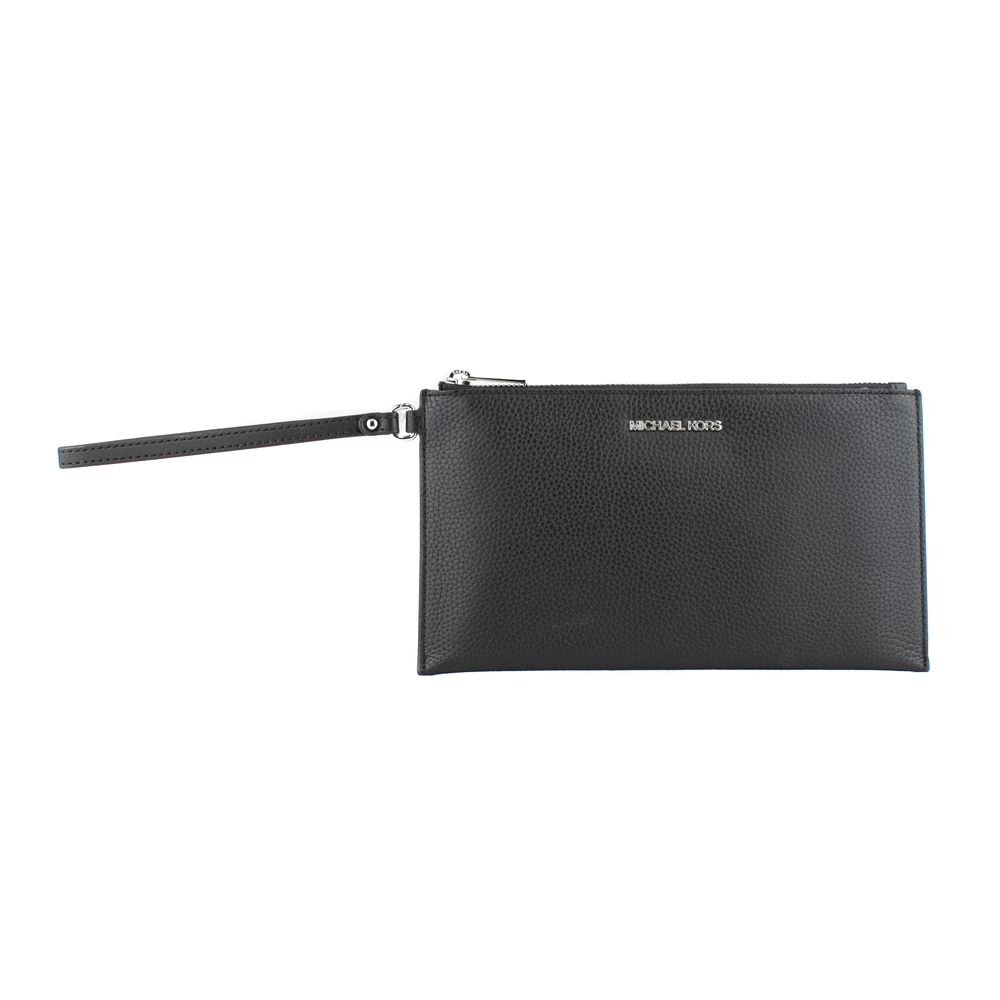Michael Kors Jet Set Travel clutch in zwart leer