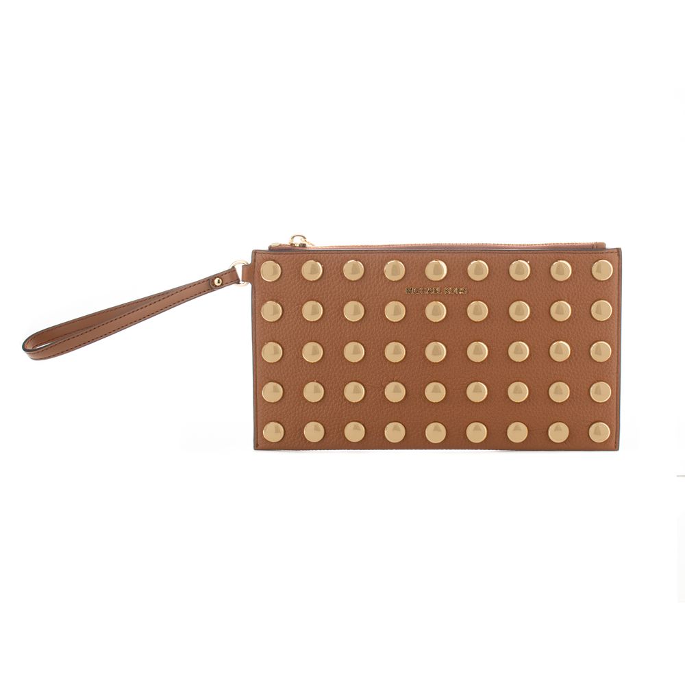 Michael Kors Jet Set Travel clutch in bruin leer