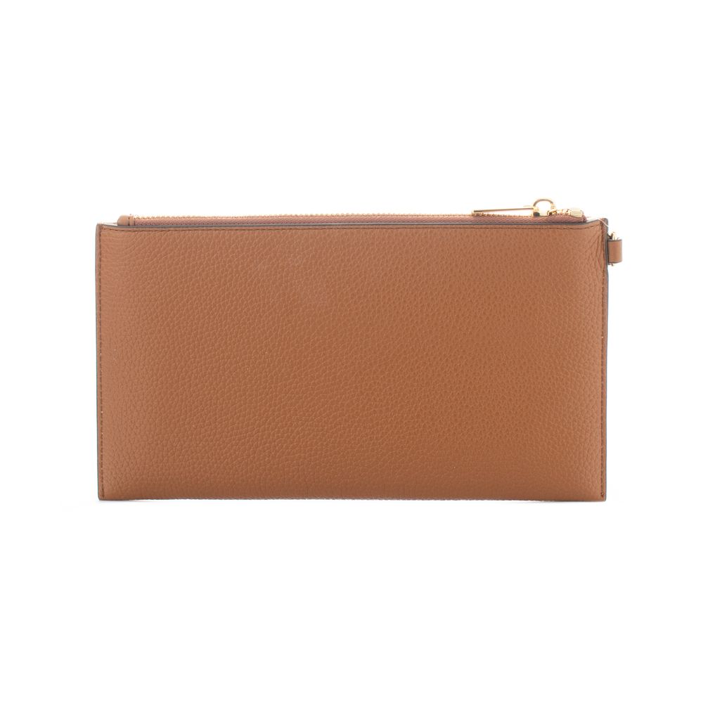 Michael Kors Jet Set Travel clutch in bruin leer