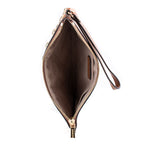 Michael Kors Jet Set Travel clutch in bruin leer