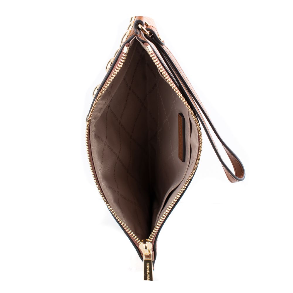 Michael Kors Jet Set Travel clutch in bruin leer