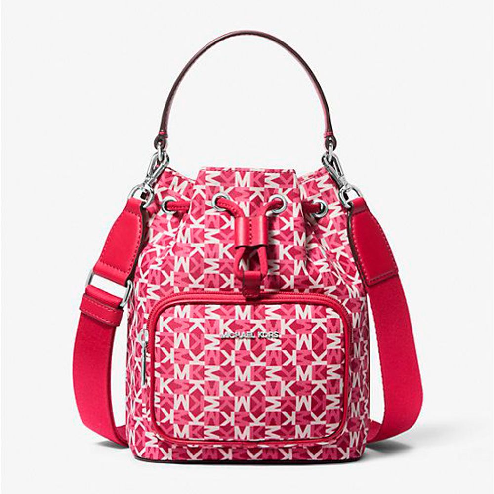 Michael Kors bucketbag van roze nylon