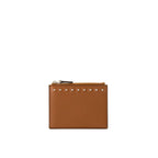 Valentino Garavani Brown Calfskin Cardholder Valentino Garavani