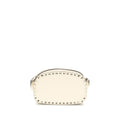 Valentino Garavani Cream Calf Leather Bos Taurus Shoulder Bag Valentino Garavani