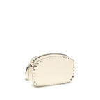 Valentino Garavani Cream Calf Leather Bos Taurus Shoulder Bag Valentino Garavani