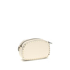 Valentino Garavani Cream Calf Leather Bos Taurus Shoulder Bag Valentino Garavani