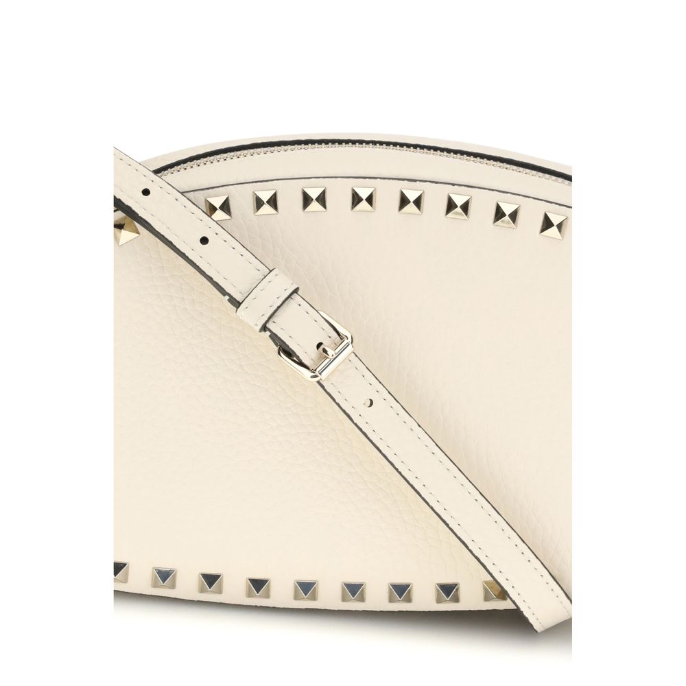 Valentino Garavani Cream Calf Leather Bos Taurus Shoulder Bag Valentino Garavani
