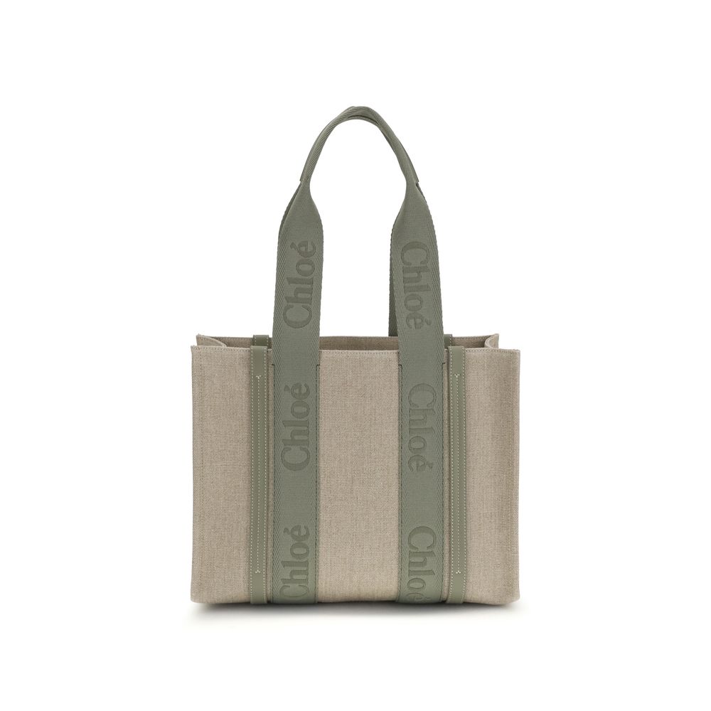 Chloé Beige Linen Shoulder Bag Chloé
