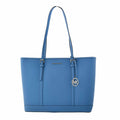 Michael Kors handtas van blauw canvas