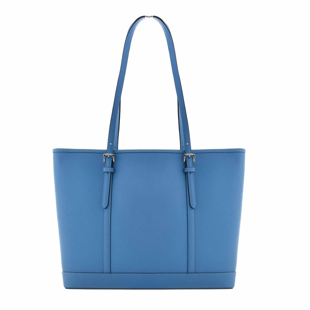Michael Kors handtas van blauw canvas