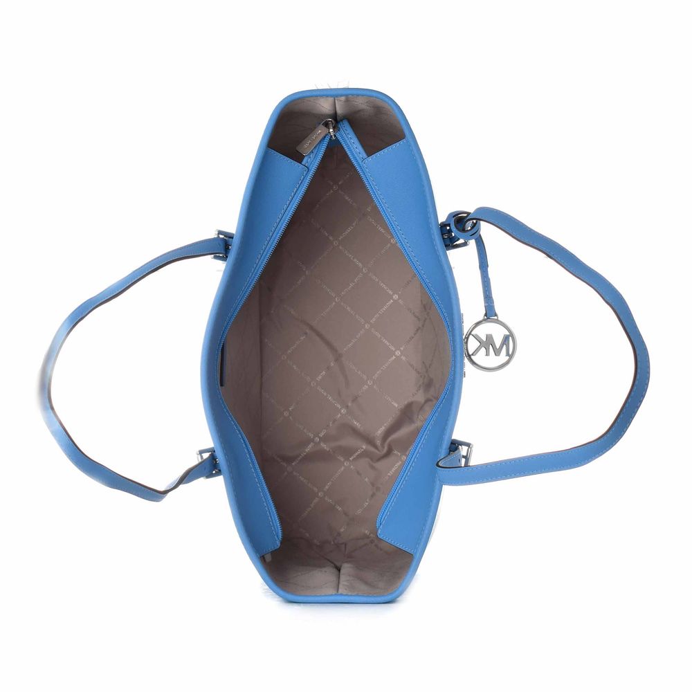 Michael Kors handtas van blauw canvas