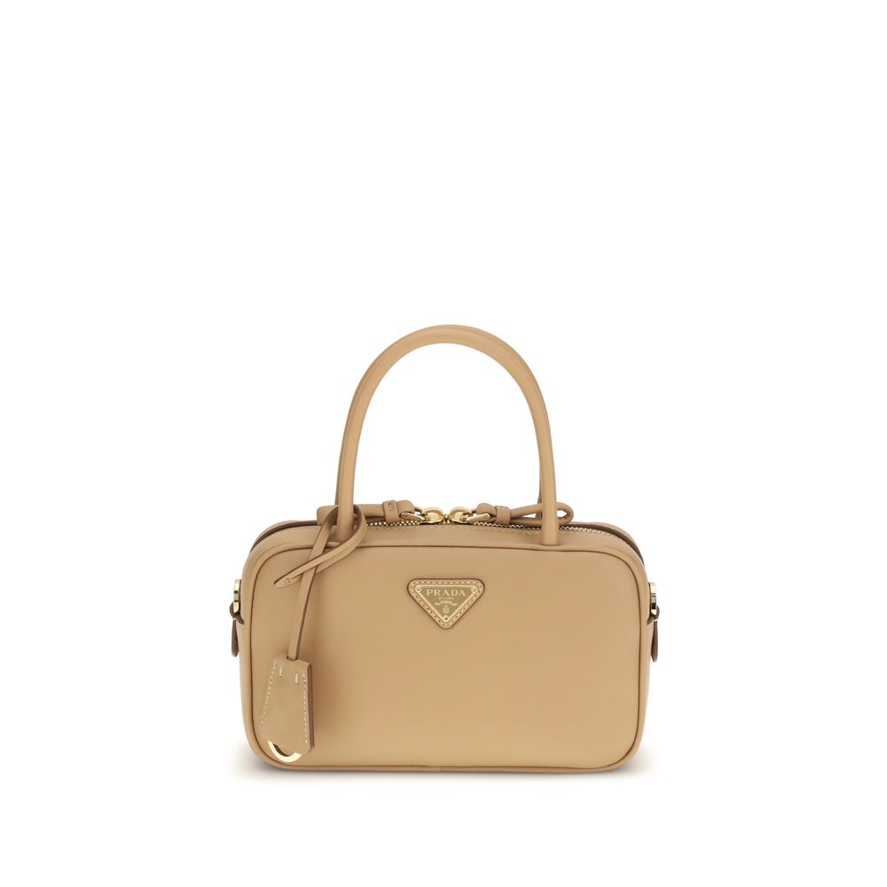 Prada handtas van beige kalfsleer