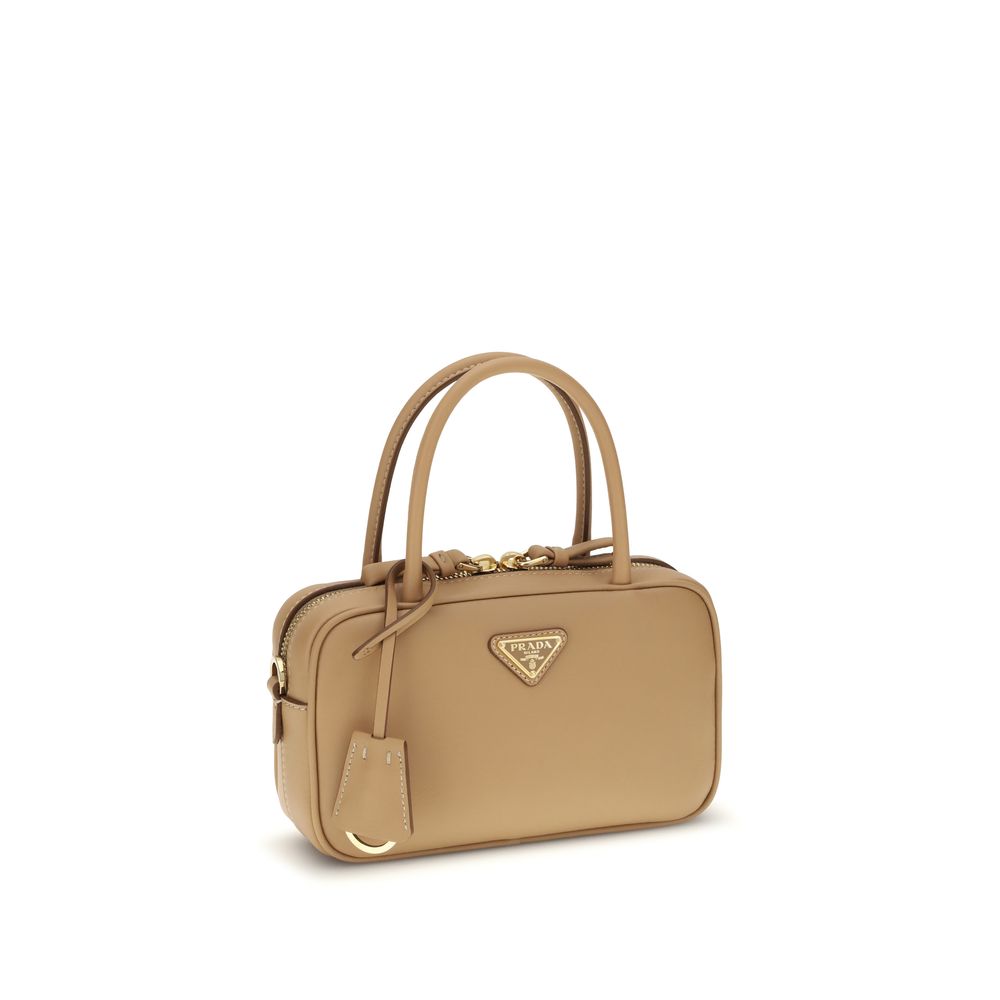 Prada handtas van beige kalfsleer