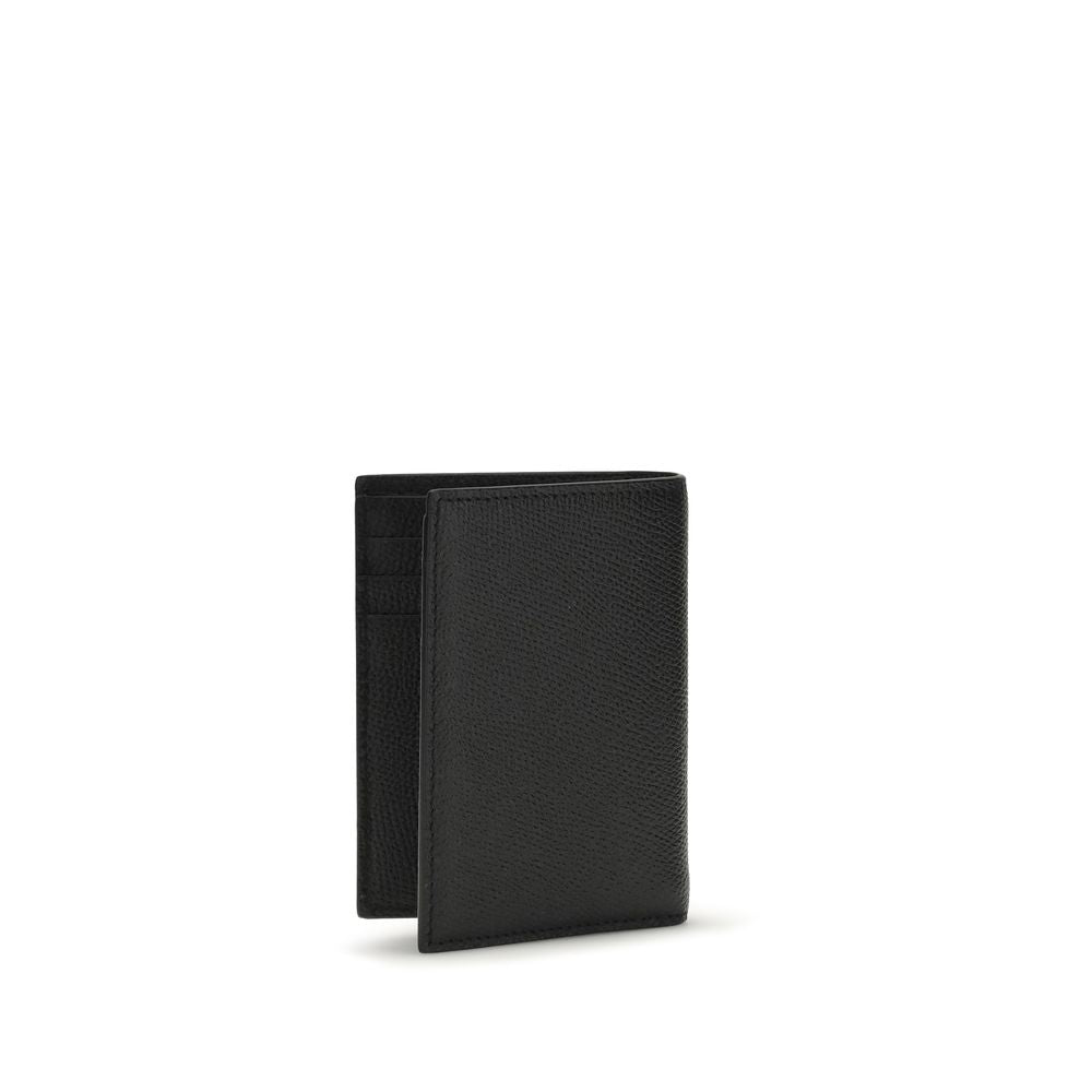Valentino Garavani Black Calf Leather Bos Taurus Wallet Valentino Garavani