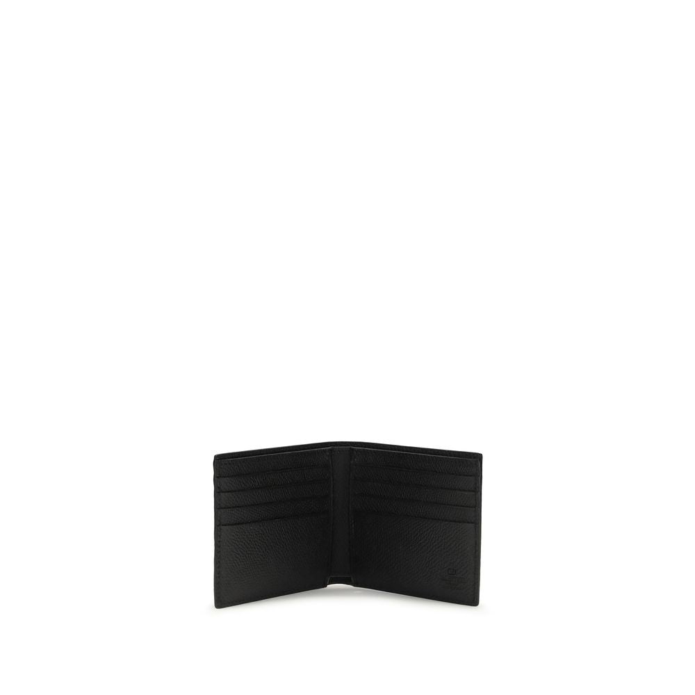 Valentino Garavani Black Calf Leather Bos Taurus Wallet Valentino Garavani