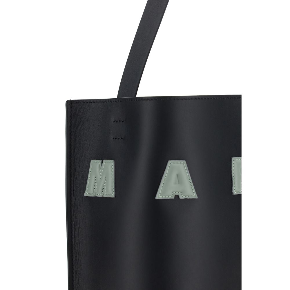 Marni Black Calf Leather Bos Taurus Shoulder Bag Marni