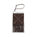 Valentino Garavani Brown Suede Leather Shoulder Bag Valentino Garavani
