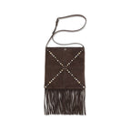 Valentino Garavani Brown Suede Leather Shoulder Bag Valentino Garavani