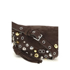 Valentino Garavani Brown Calf Leather Bos Taurus Shoulder Bag Valentino Garavani