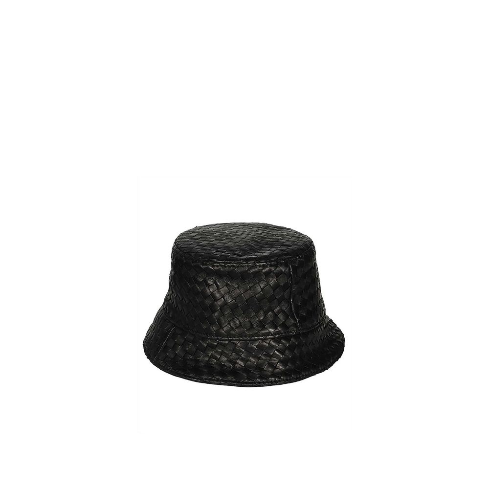 Bottega Veneta Black Lamb Leather Bucket Hat Bottega Veneta