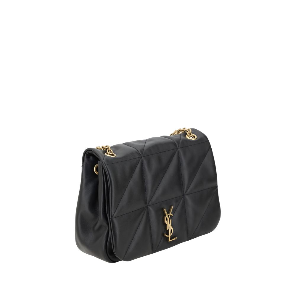 Saint Laurent Black Calf Leather Bos Taurus Shoulder Bag - Maranos