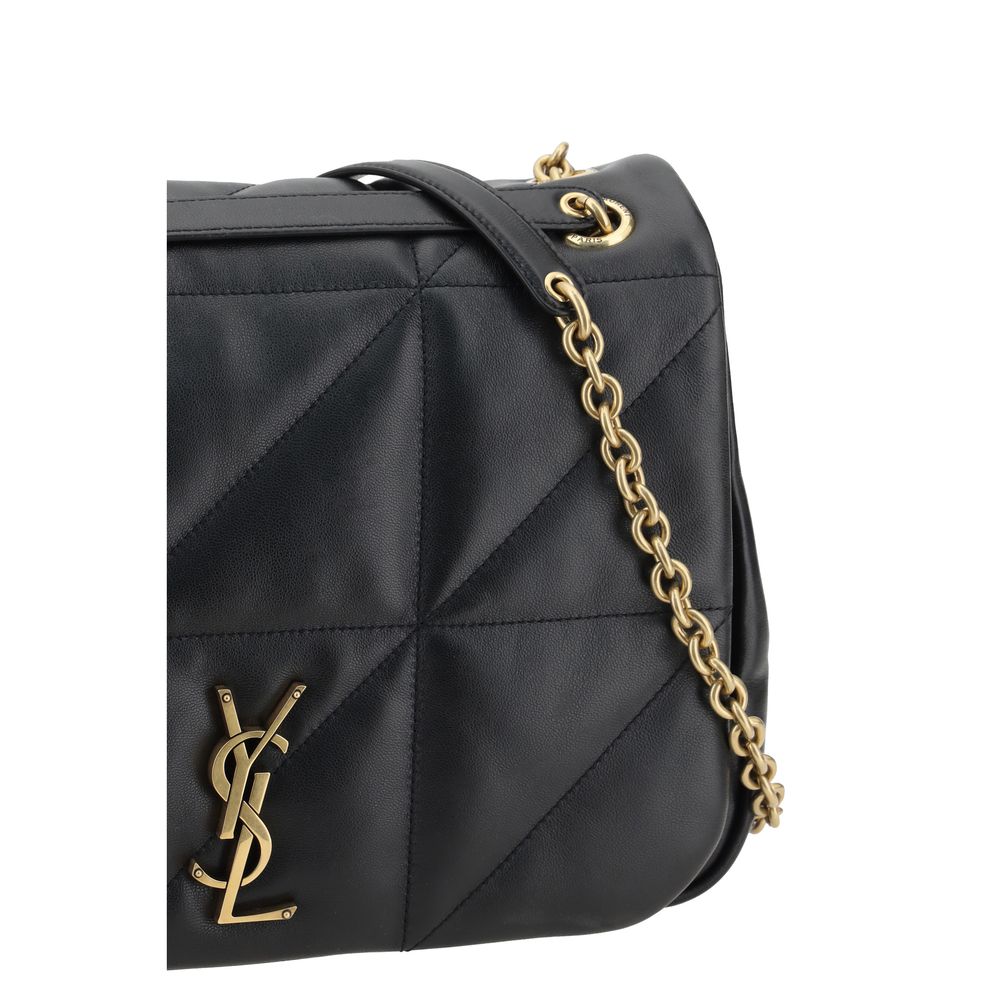 Saint Laurent Black Calf Leather Bos Taurus Shoulder Bag - Maranos