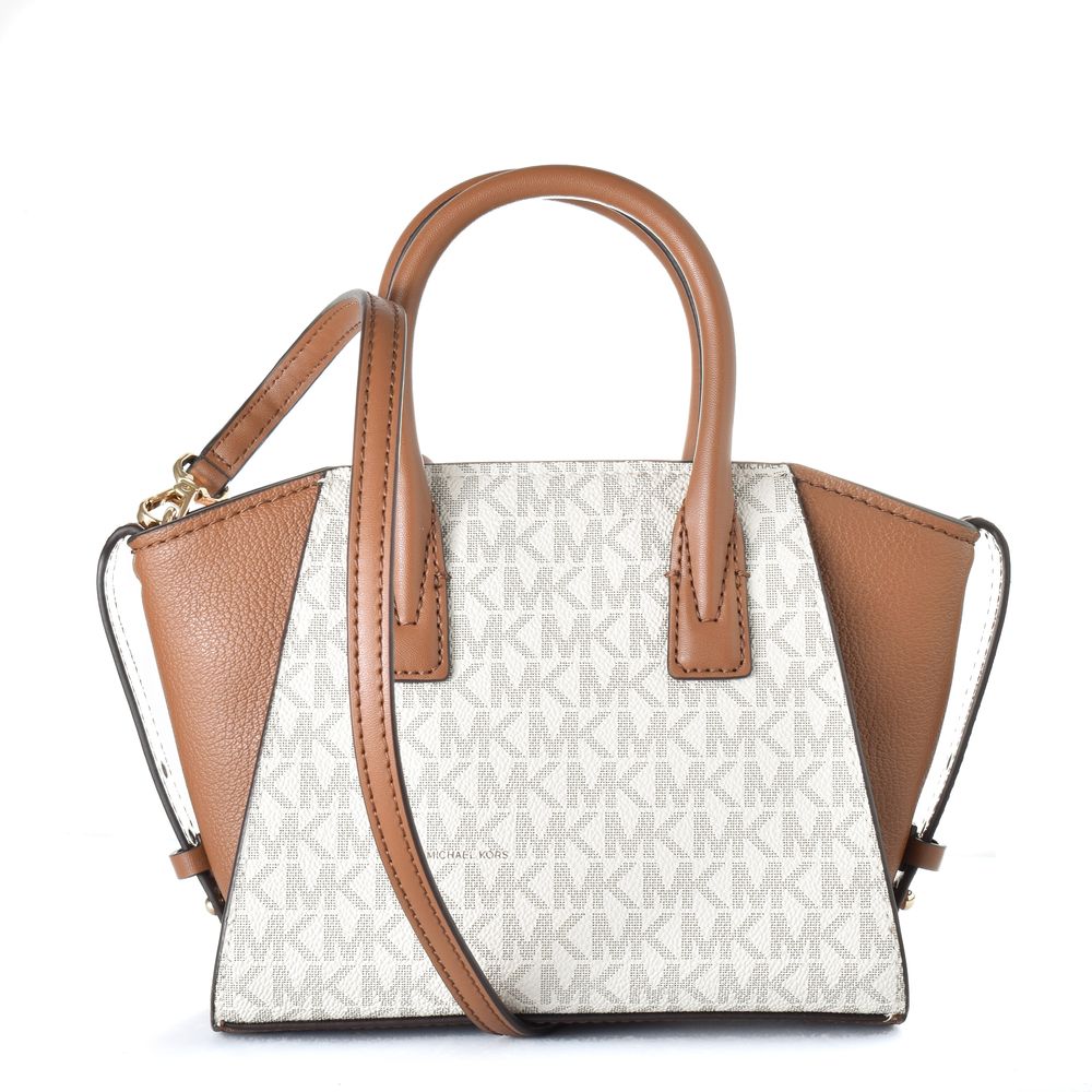 Michael Kors Avril handtas in beige canvas