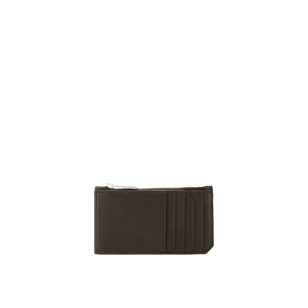Bottega Veneta Brown Calfskin Cardholder Bottega Veneta