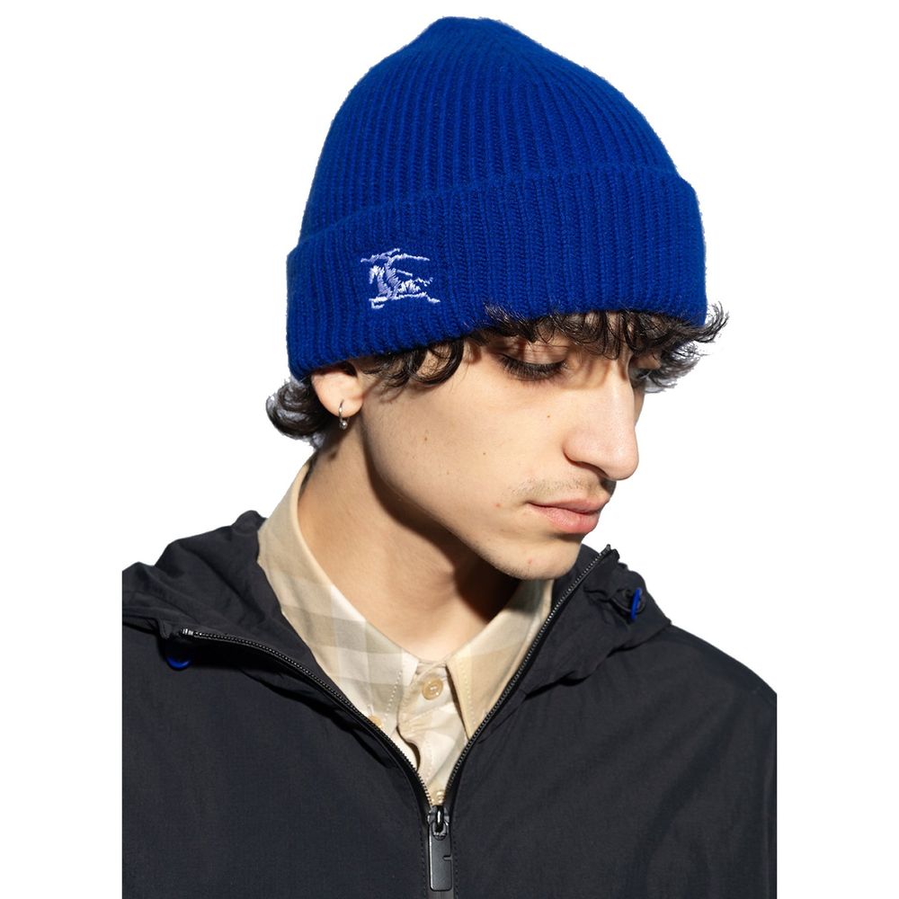 Burberry Blue Cashmere Beanie Burberry