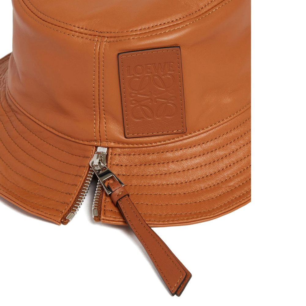 Loewe Brown Calfskin Bucket Hat Loewe
