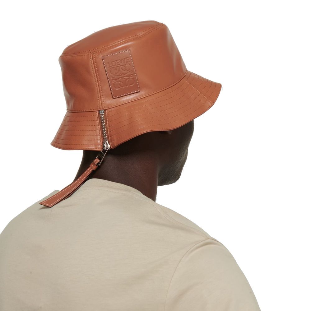 Loewe Brown Calfskin Bucket Hat Loewe