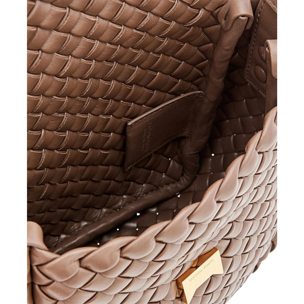 Bottega Veneta schoudertas in bruin lamsleer Bottega Veneta