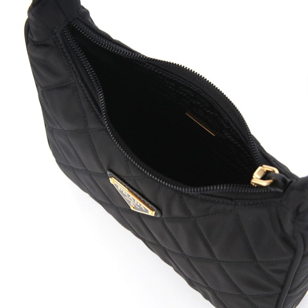 Prada schoudertas in zwart nylon Prada