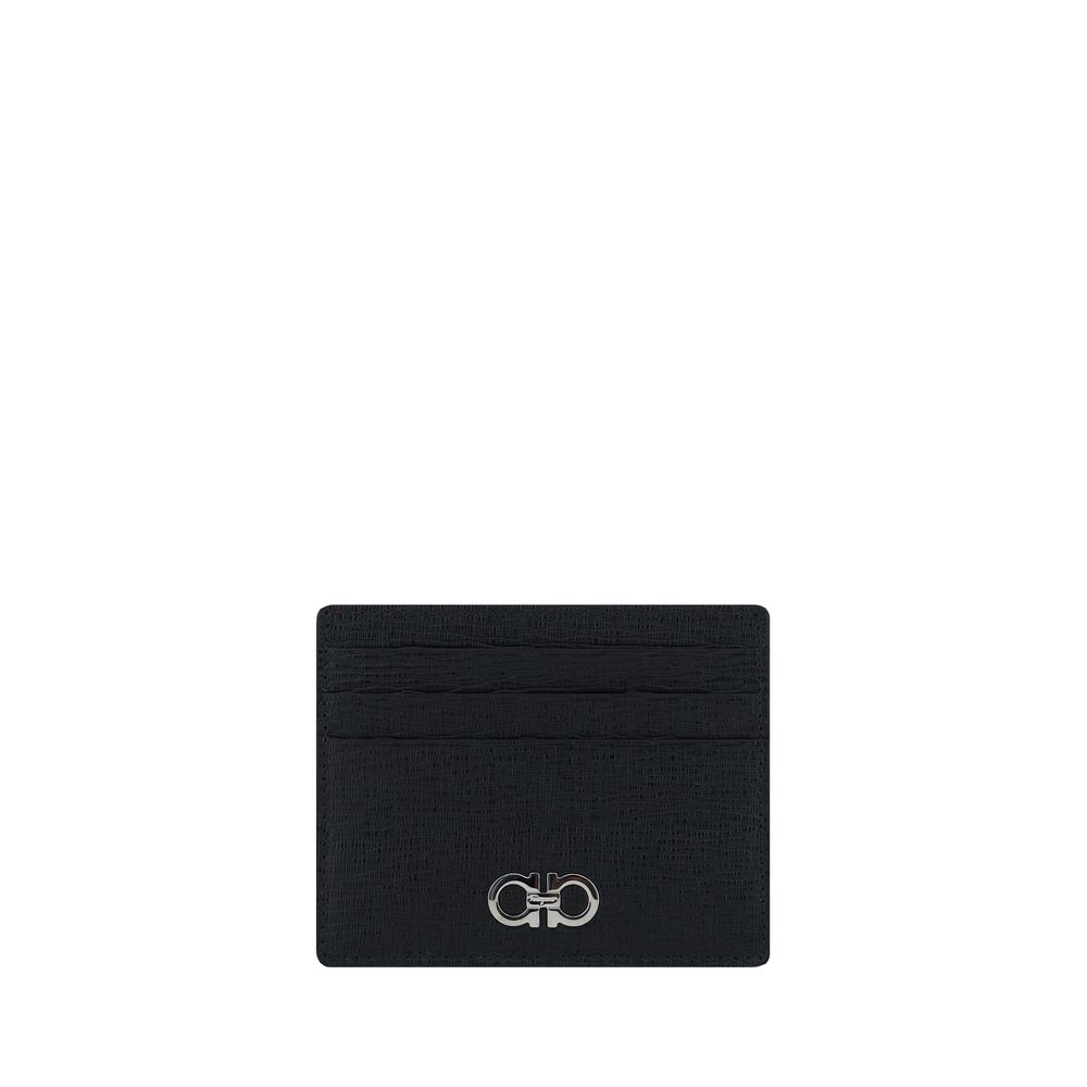 Ferragamo Black Calf Leather Bos Taurus Wallet - Maranos