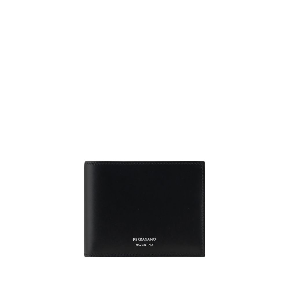 Ferragamo Black Calf Leather Bos Taurus Wallet - Maranos