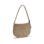 Savette Round Hobo schoudertas in beige kalfsleer Savette