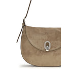 Savette Round Hobo schoudertas in beige kalfsleer Savette