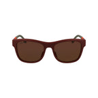 Lacoste zonnebril van rood geïnjecteerd materiaal - Maranos