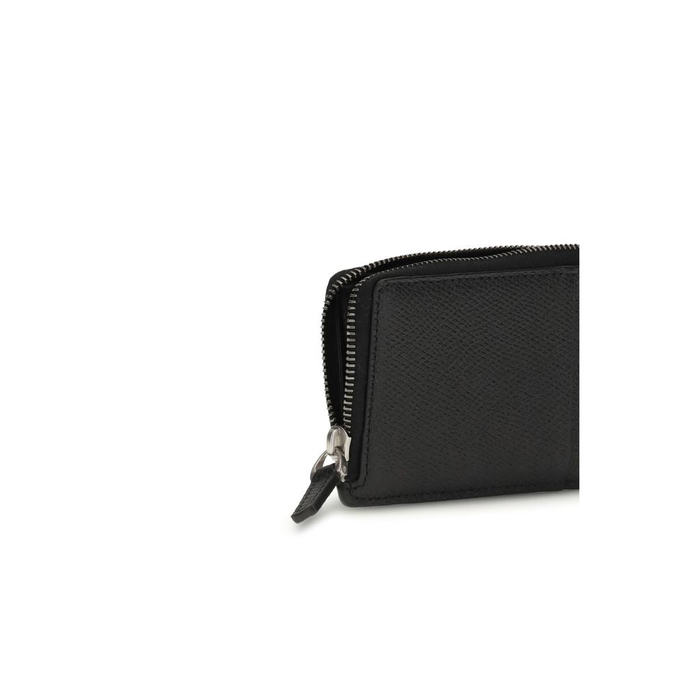 Valentino Garavani Black Calf Leather Bos Taurus Wallet Valentino Garavani