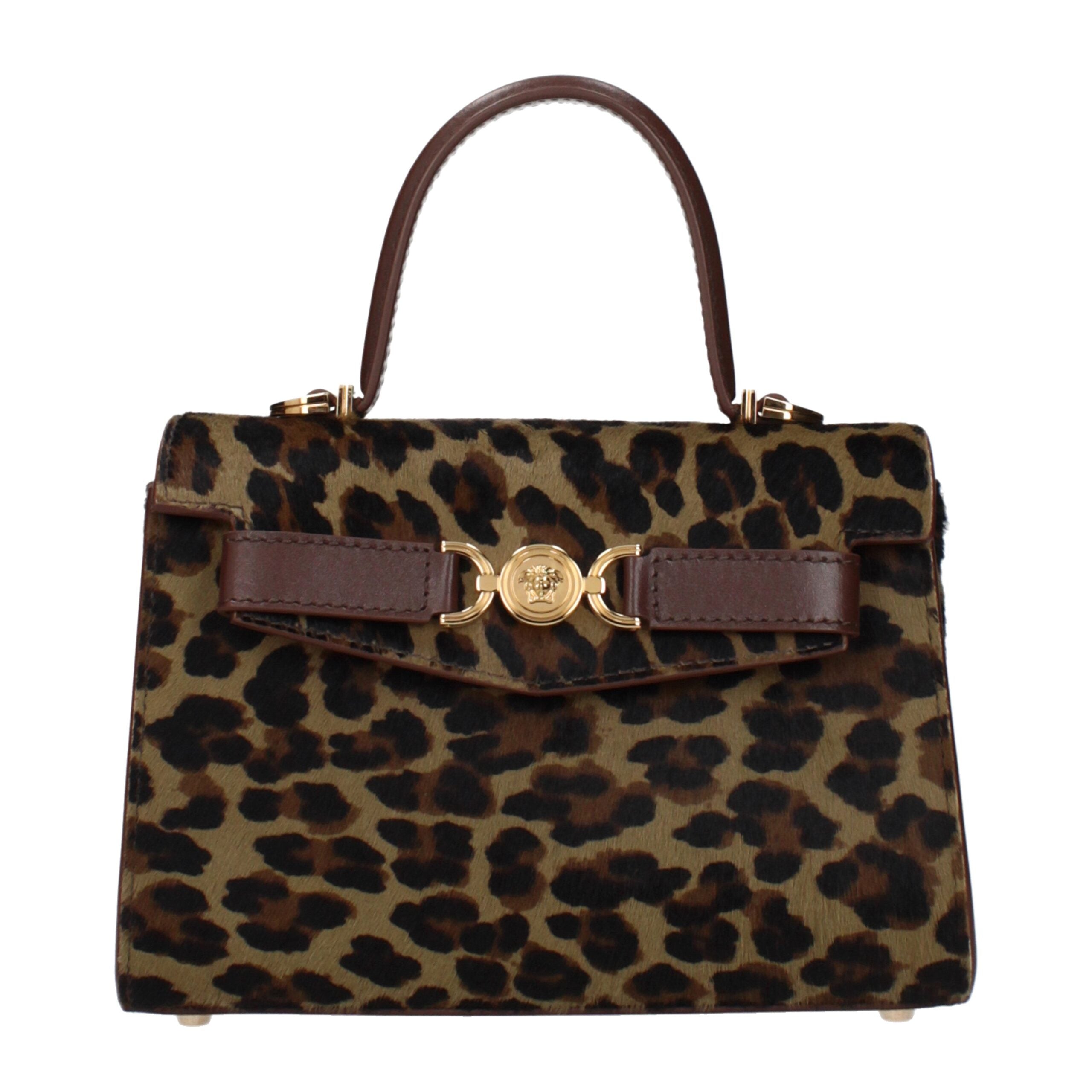 Versace handtas in beige ponyhair