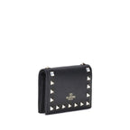 Valentino Garavani portemonnee in zwart kalfsleer - Maranos