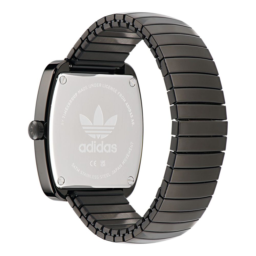 Adidas horloge in zwart staal
