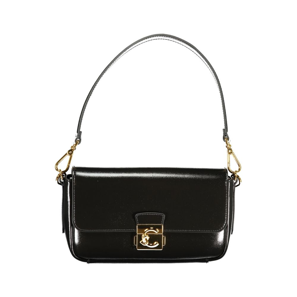 Coccinelle LOC SH SM schoudertas in zwart leer Coccinelle